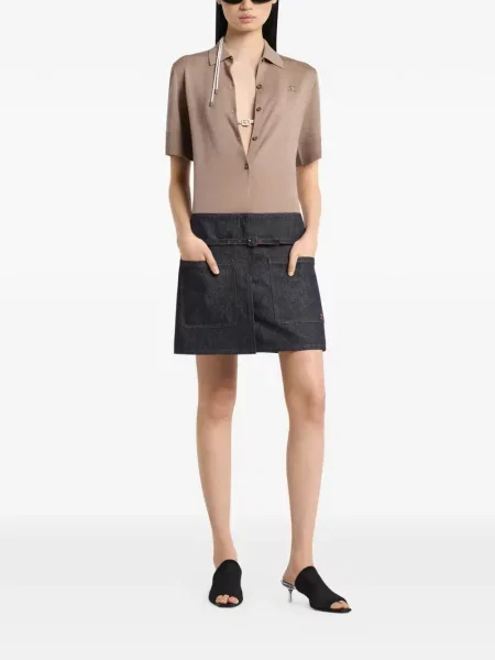 Top Courreges de lână