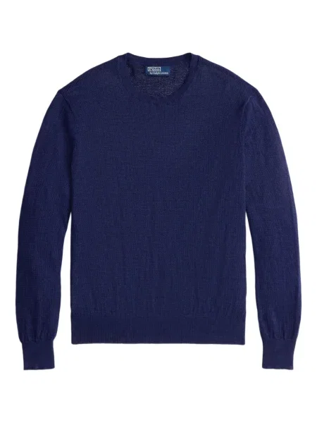 Dlouhá pruhovaná s límcem kšiltovka Polo Ralph Lauren modrá