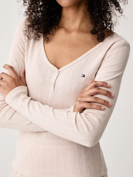 Tommy Hilfiger пижама от две части дамска от бежово
