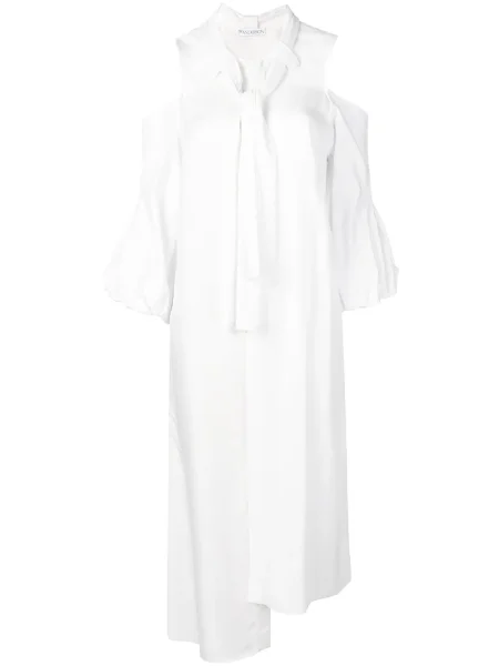 Rochie Jw Anderson cu funde de costum alb