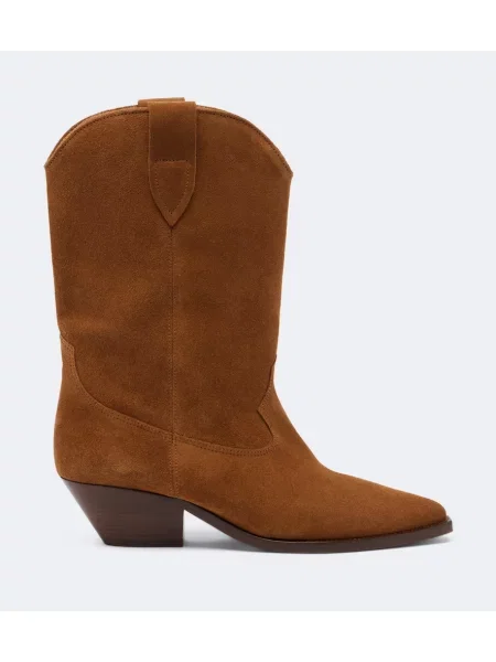 Botine Isabel Marant din piele de căprioară maro