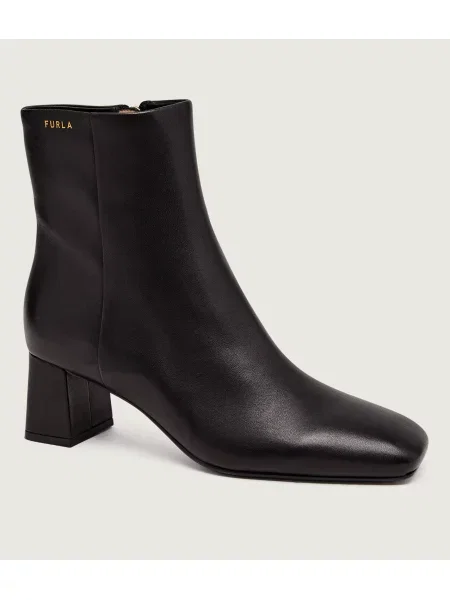 Furla De piele botine cu Furla Solid Tronchetto T. negru