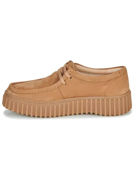 Šněrovací polobotky Clarks béžové