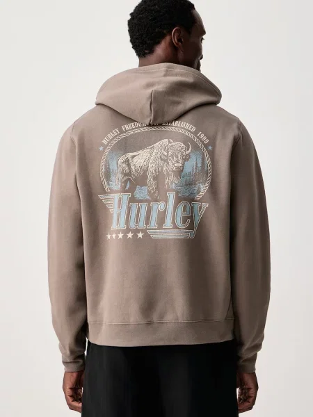 Hurley hanorac cu glugă pentru bărbați cu Outlaw Snap maro