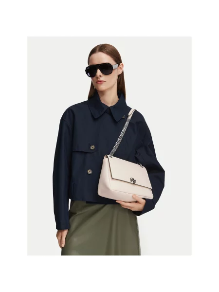 Стеганая сумка Tory Burch бежевая