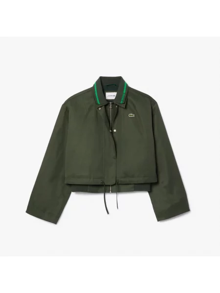 Lacoste Kurtka Oversize zielona