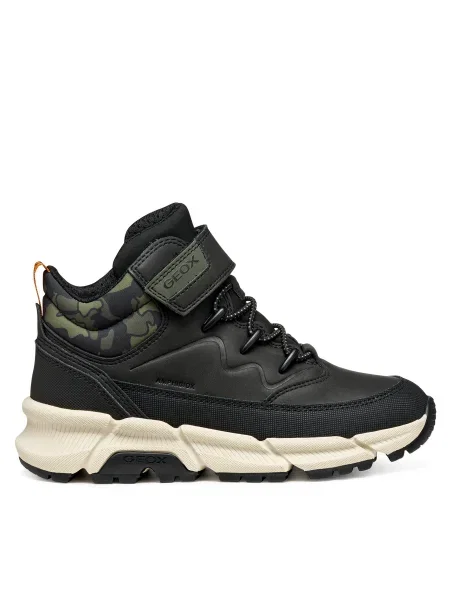 GEOX Csizma FLEXYPER PLUS olíva / sötétzöld fekete