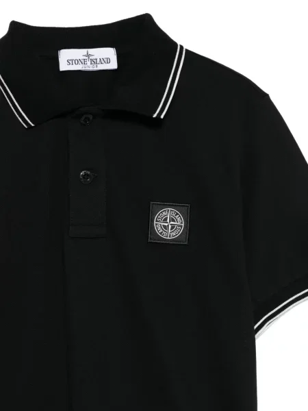 Koszulka polo dziecięca Stone Island czarna