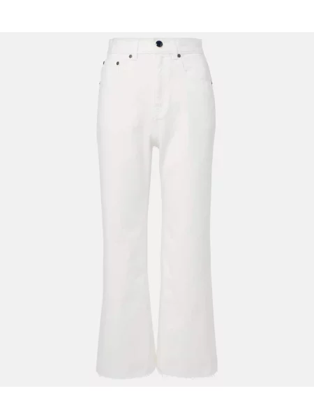 Blugi drepți Victoria Beckham alb