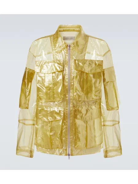 Geacă Dries Van Noten transparente galben