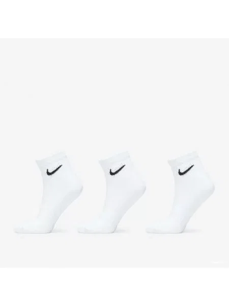 Nike Everyday Cushioned Kotníkové ponožky 3 páry bílé/černé bílé