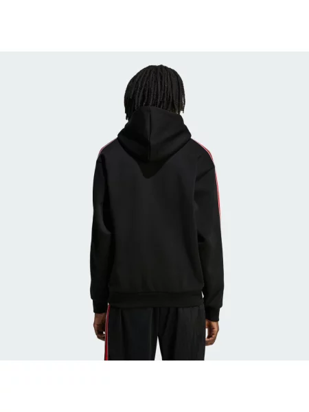 ADIDAS ORIGINALS Mikina TIPPED STRIPES brusinková / černá bílá