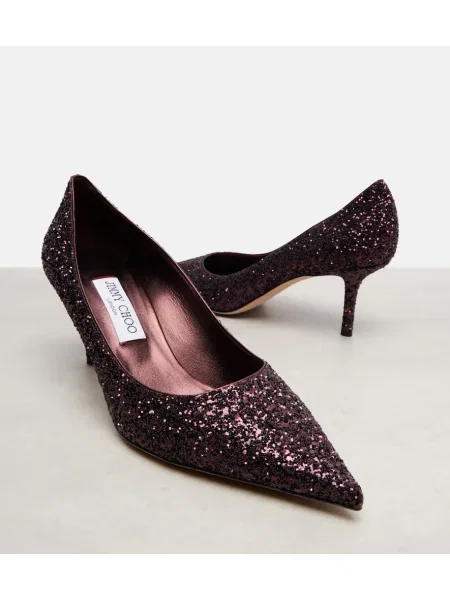 Pantofi cu toc Jimmy Choo bordo