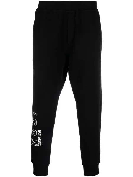 Pantaloni Dsquared2 cu imagine alergare negru
