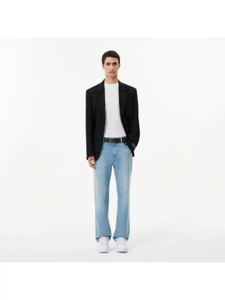Lacoste Pasek Z Monogramem czarny