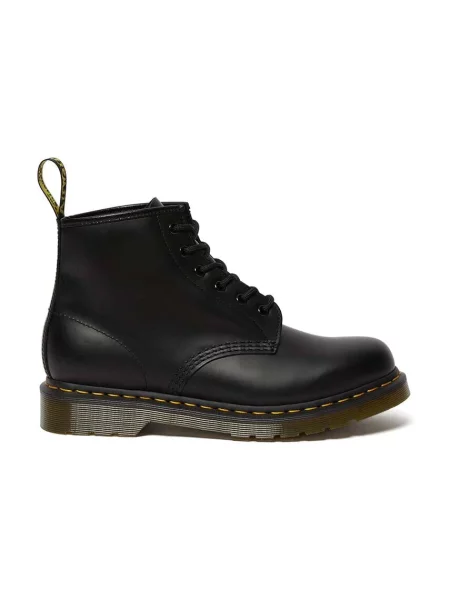 Bőr lapos talpú bokacsizma Dr. Martens fekete