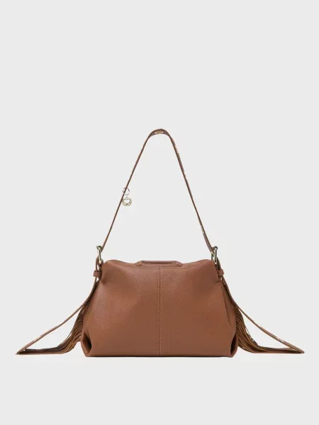 Шкіряна сумка Maje коричнева