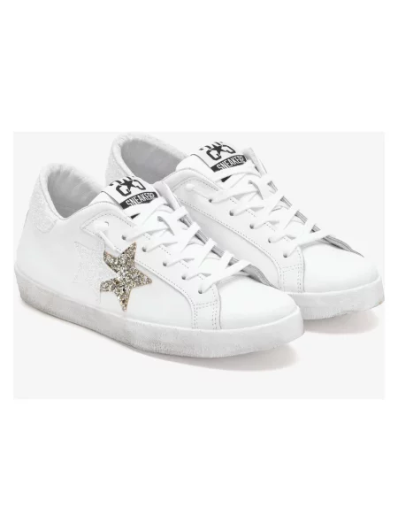 Sneakersy 2star zamszowe białe