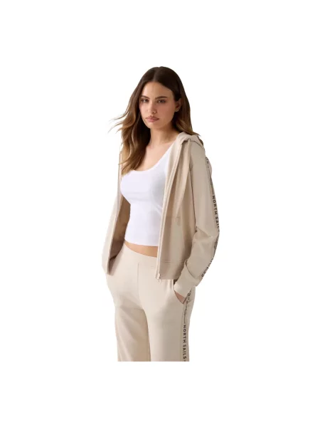 Bluza rozpinana Guess z logo beżowa