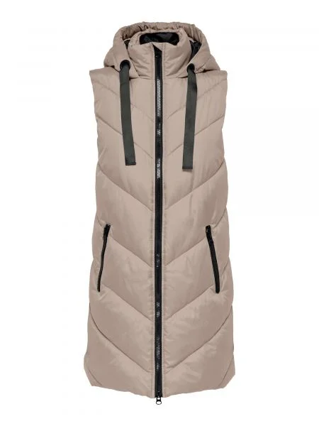JDY Vestă JDYSKYLAR gri taupe negru