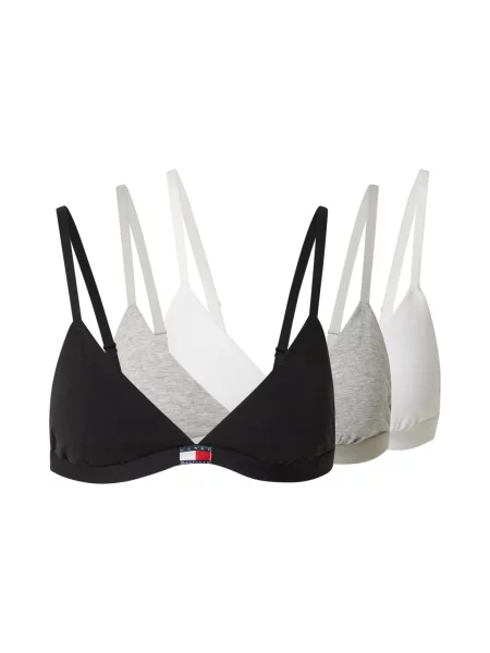Tommy Hilfiger Underwear Grudnjak siva melange / crna bijela