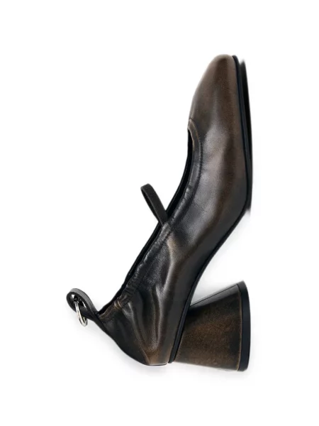 Pantofi cu toc Alohas din piele maro