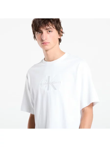 Tricou Calvin Klein Hi Low Emb Jersey Tee White L alb