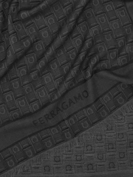 Žakardinis šalikas Ferragamo juoda