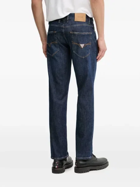 Blugi Guess cu autograf albastru
