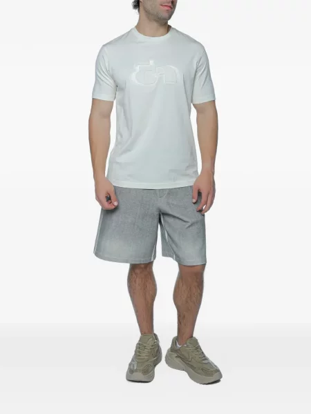 Μπλούζα Emporio Armani με αυτόγραφο λευκό
