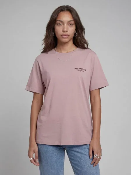 JJ Rebel Tricou JREBWDENISE maro deschis / mov zmeură / roz negru