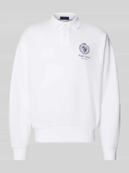 Bluza dresowa o regularnym kroju z mieszanki bawełny Polo Ralph Lauren biała