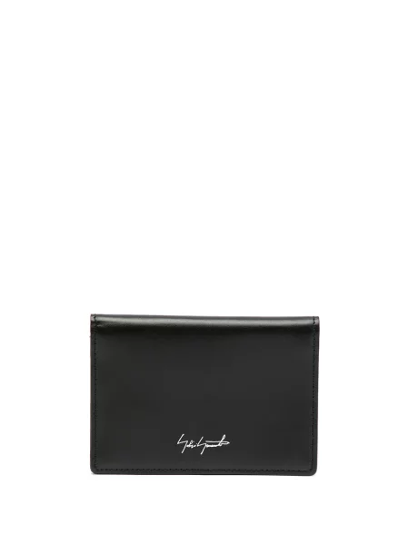 Portofel Discord Yohji Yamamoto din piele cu imagine negru