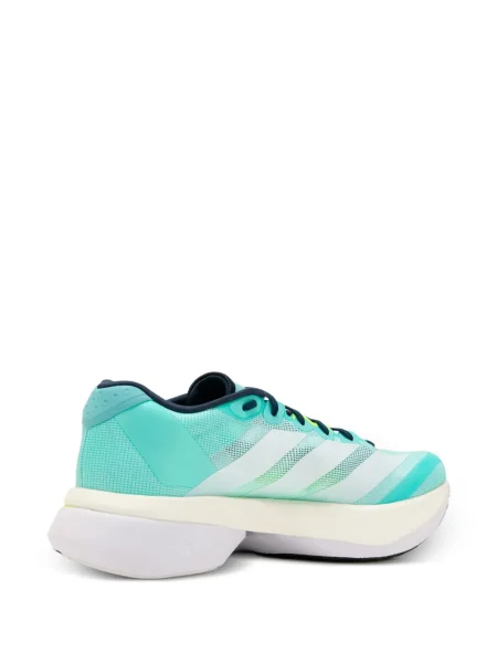 Tricou polo Adidas cu dungi alergare cu autograf negru