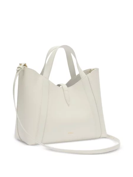 Geantă shopper Furla din piele alb