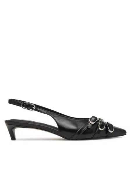 Tommy Jeans Pantofi pumps Tjw Sling Back Kitten Heels negru