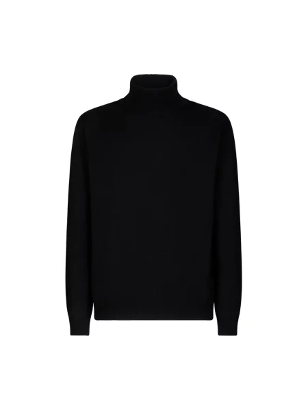 Sweter z golfem Dondup wełniany do golfa czarny