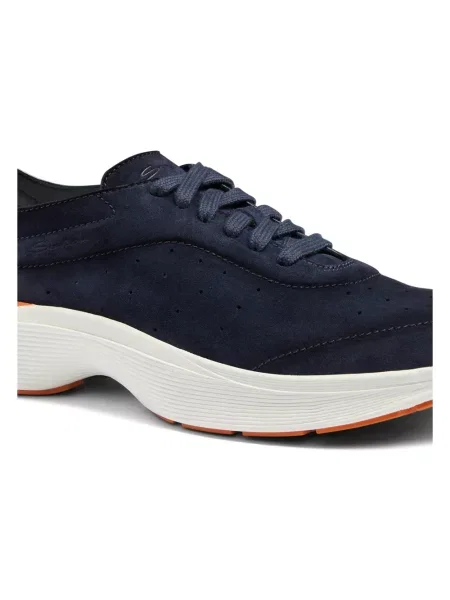 Sneakersy Santoni zamszowe niebieskie
