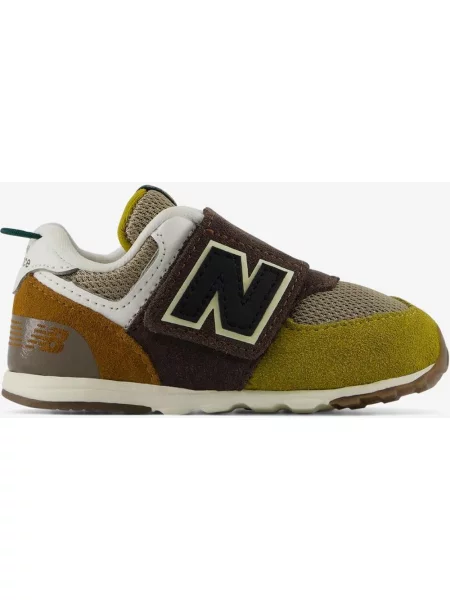 Buty do biegania dziecko New Balance Hook & Loop zielono brązowe 20 zielone