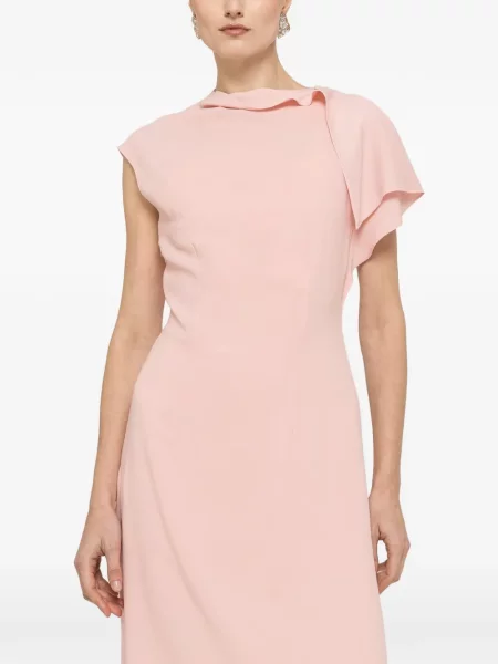 Rochie midi Nissa în linie A de costum roz