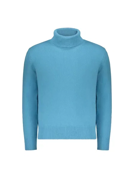 Sweter Herno żakardowy niebieski