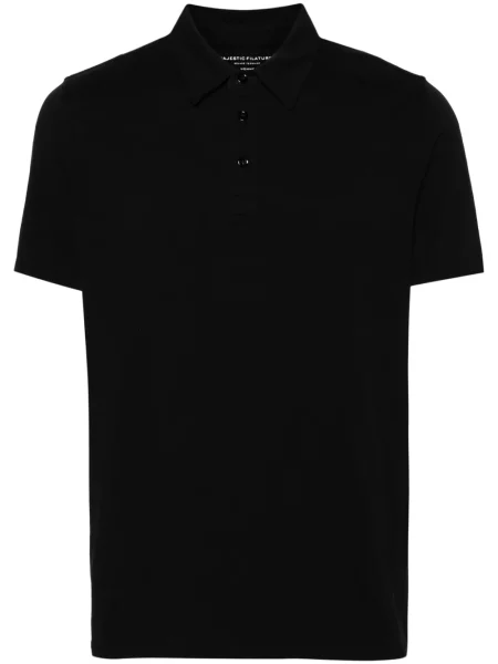 Polo Majestic Filatures din jerseu negru