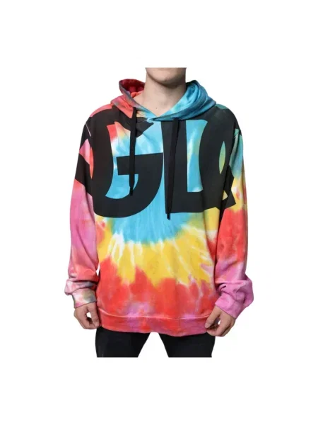 Tie dye bluza z kapturem Dolce And Gabbana z kapturem z logo