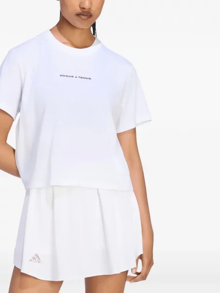Pantaloni Adidas cu dungi alergare alb