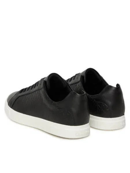 Calvin Klein Sneakersy Low Pro Cups Lace Up Lth Aop čierna