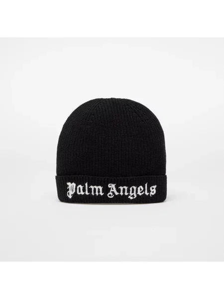 Sapka Palm Angels Kids Logo Knit Beanie Black/ Off White II fehér