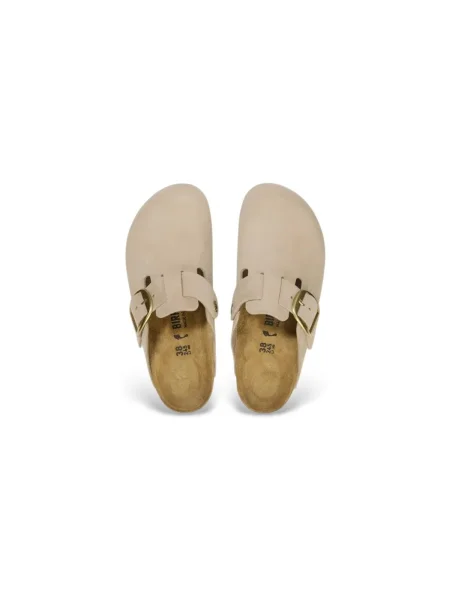 Pantofi Birkenstock cu cataramă bej