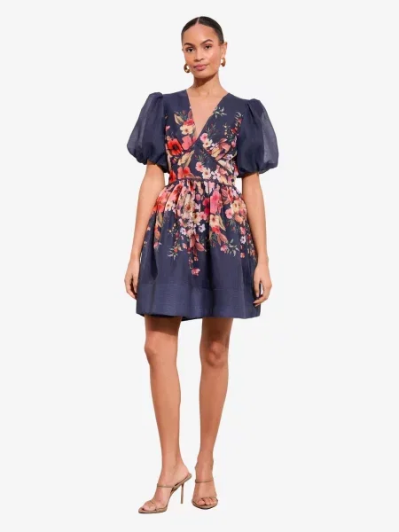 Friends Like These Rochie bleumarin / portocaliu pastel / roz pastel / deschis roșu