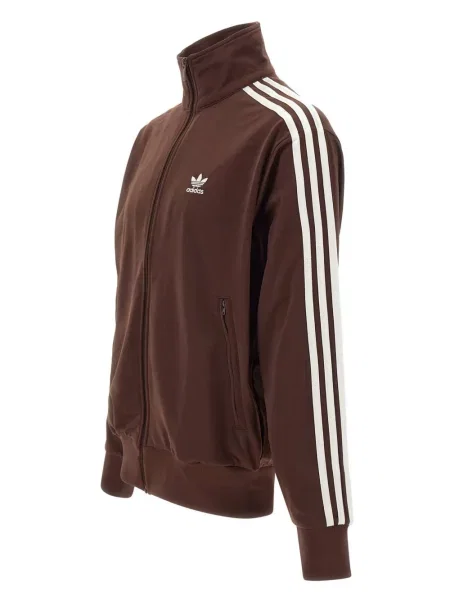 Geacă Adidas cu dungi cu paiete maro