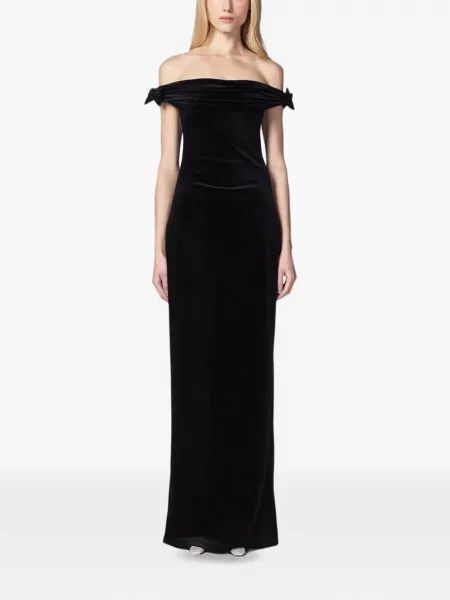 Stras rochie maxi Twenty Fourhaitch cu umerii deschiși negru